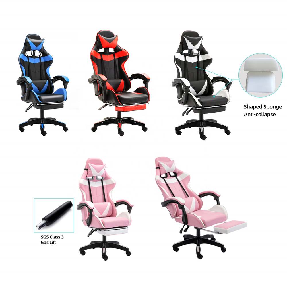 Computer Reclining Leather Silla Gamer Dropshipping Gaming Chair With Footrest