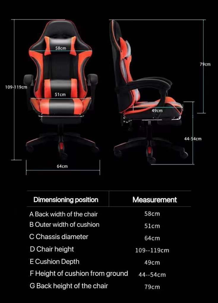 Computer Reclining Leather Silla Gamer Dropshipping Gaming Chair With Footrest