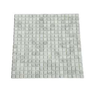 JK Waterjet Floor Wall rhombus Kitchen Backsplash peel and stick tile white Stone Bathroom marble mosaic tiles