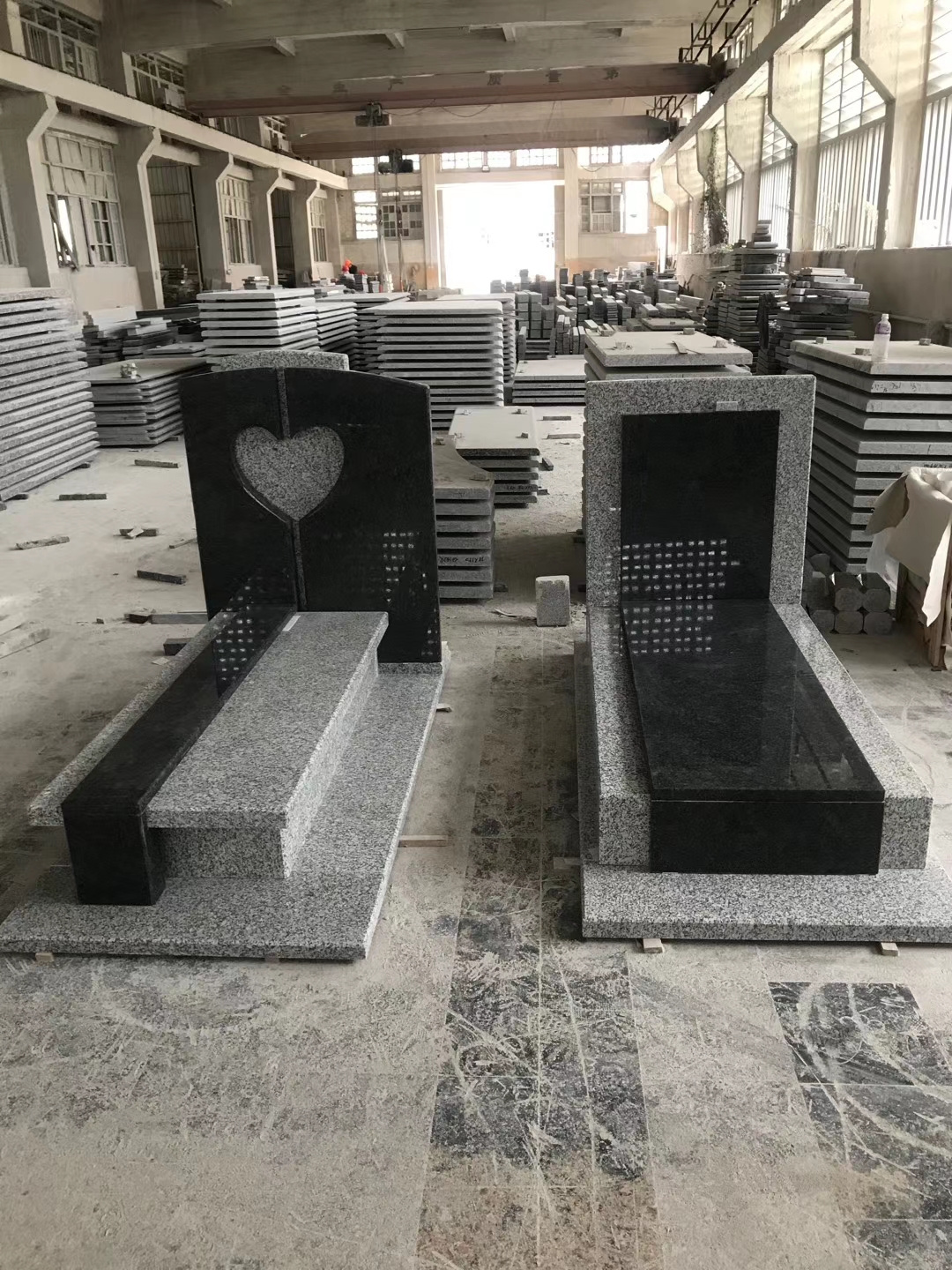 JK custom engraved black granire headstones cemetery statues Granite Monument Cross Marble Headstone