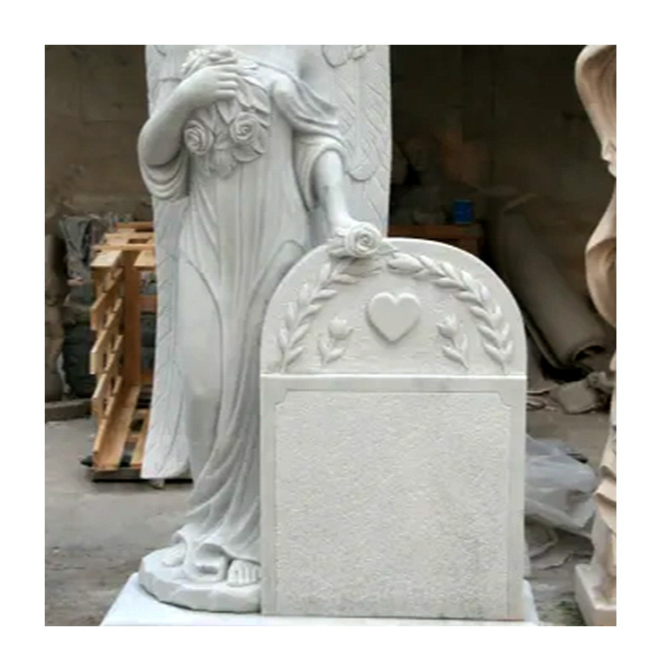 Luxury Granite Marble Tombstone Decorations Sitting Little Angel Headstones For Babies With Good Price