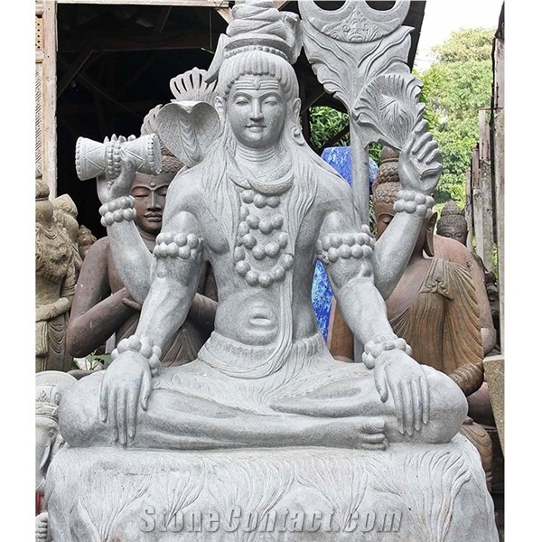 JK Stone Statue Outdoor Outdoor Antique Life Size Indian Stone Lord Shiva Sculpture Marble durga maa statue