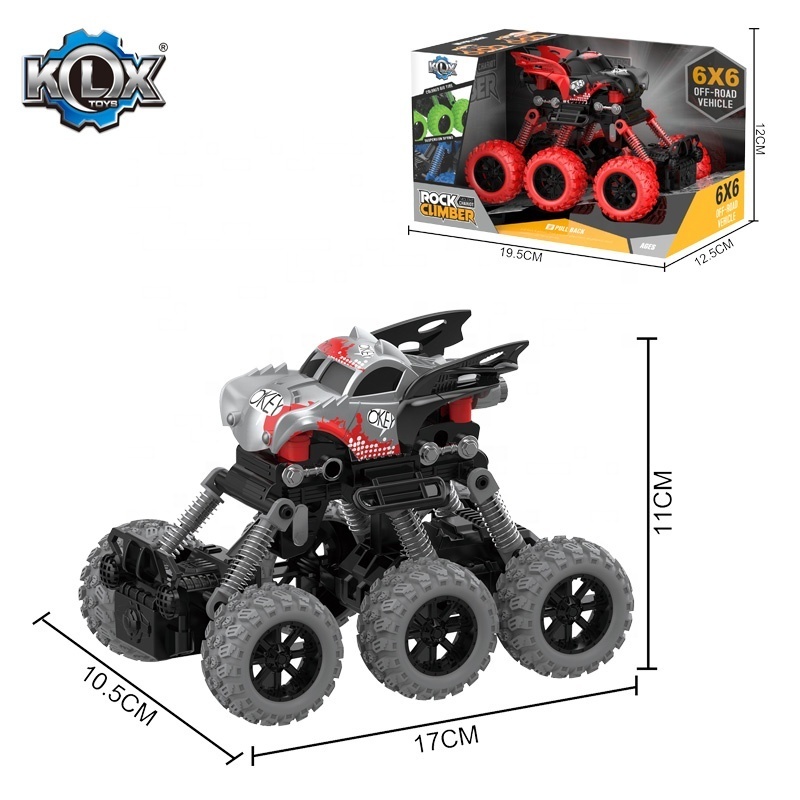 Hot-Selling Product Friction Die-Cast Inertia Six Wheels 4WD Off Road Toy Car Mini Vehicle Friction Toy