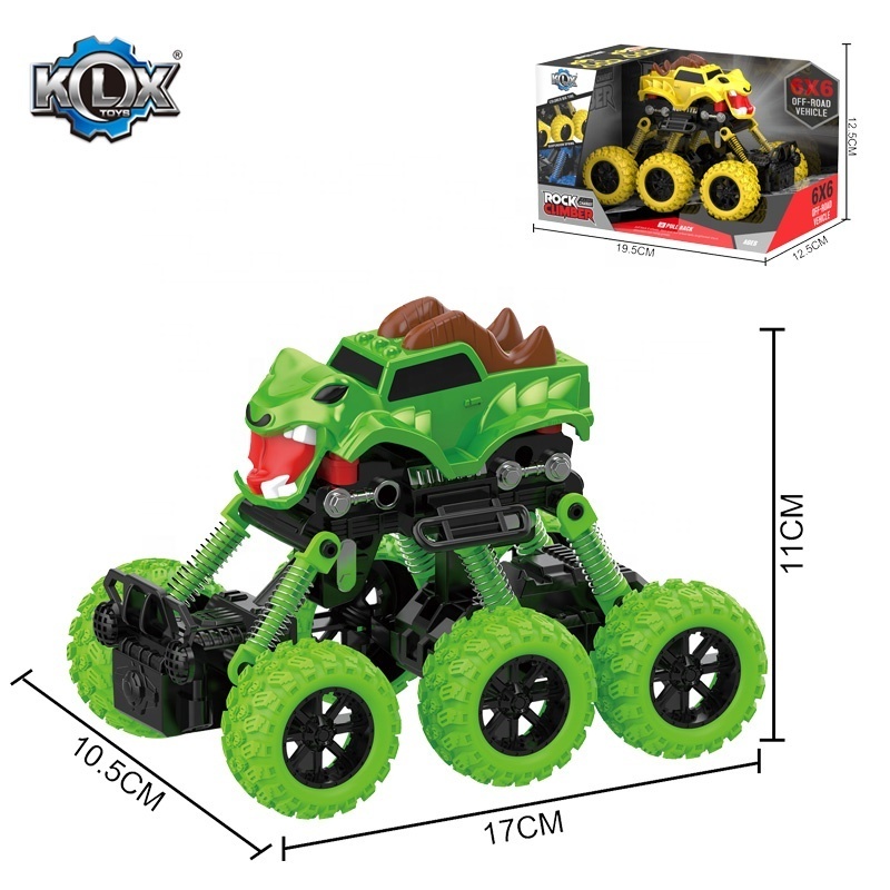 Children Six Wheels Drive Monster Model Pull Back Off-Road Car Inertia Mini Vehicle Toys Frictional Car