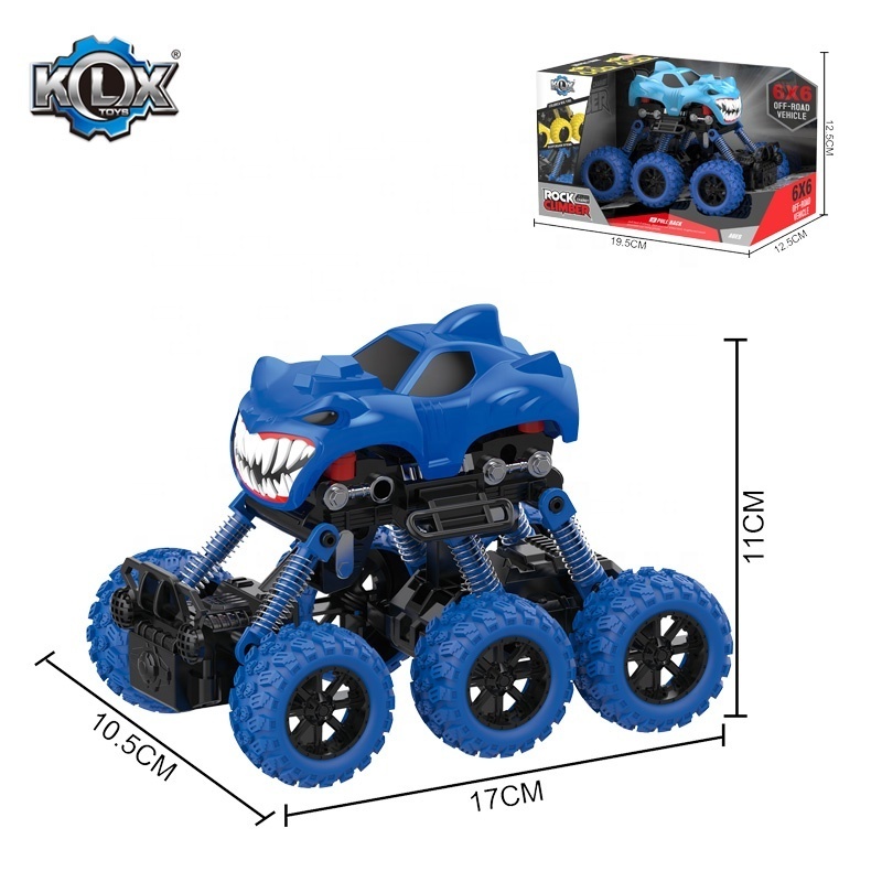 Children Six Wheels Drive Monster Model Pull Back Off-Road Car Inertia Mini Vehicle Toys Frictional Car