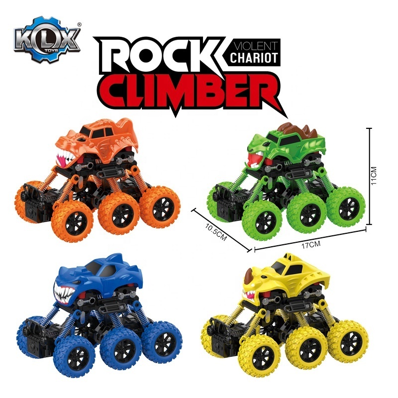 Children Six Wheels Drive Monster Model Pull Back Off-Road Car Inertia Mini Vehicle Toys Frictional Car