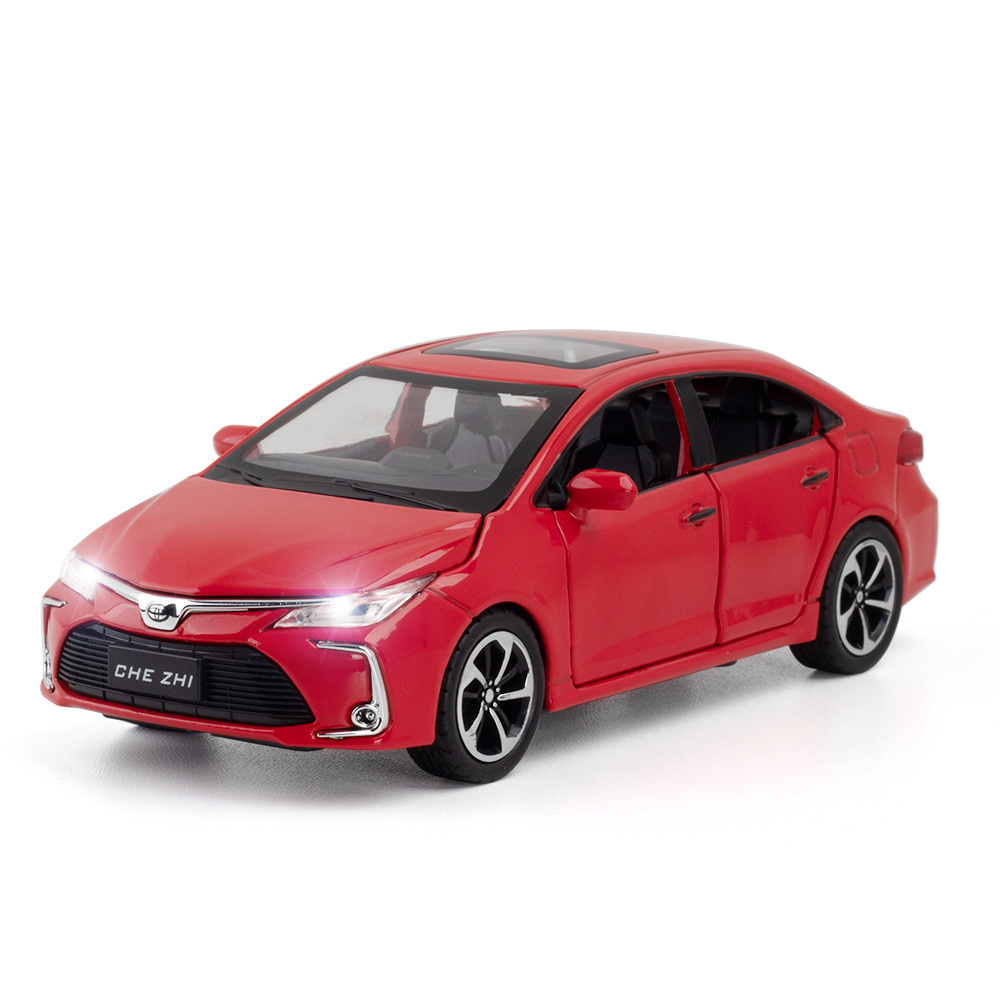 New product collection recommendation 1/32 Corolla die-casting model car toy pull back sound and light die-casting toy car