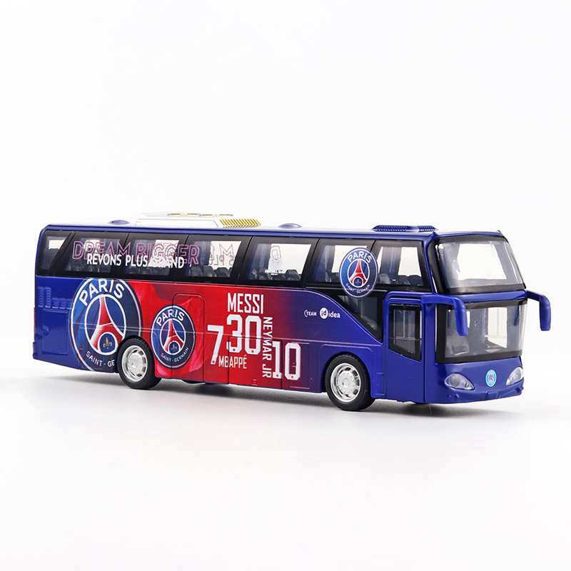 Paris Saint Germain Bus High Quality Diecast Cars Toy Bus Pull Back Car Birthday Party Gift For Children Toys Boys