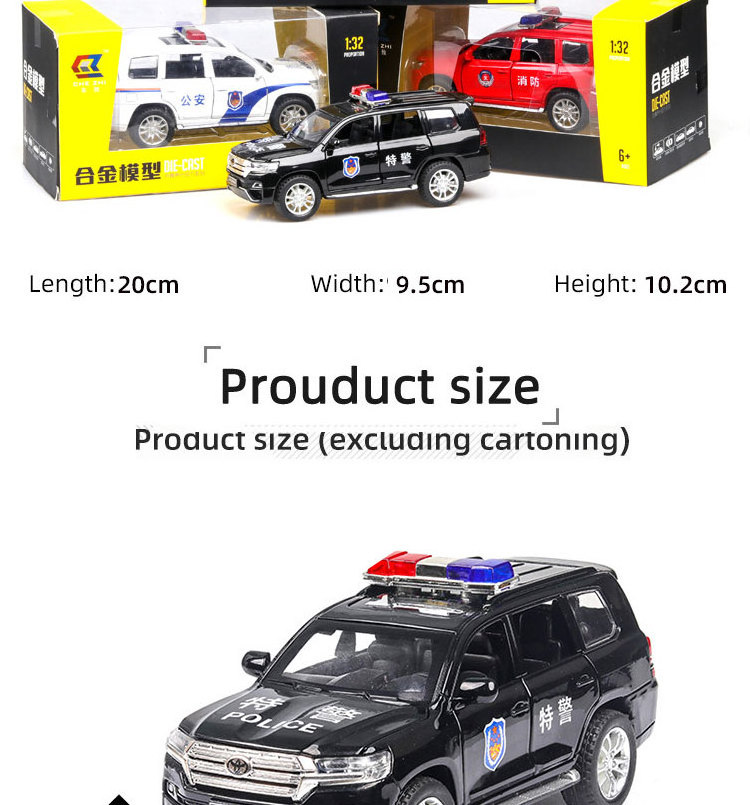 toyota model  police car toy  for boys diecast model car toy gift for kids pull back toy car hi