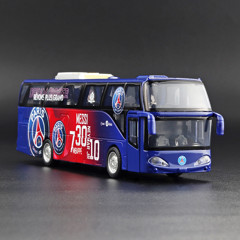 Paris Saint Germain Bus High Quality Diecast Cars Toy Bus Pull Back Car Birthday Party Gift For Children Toys Boys