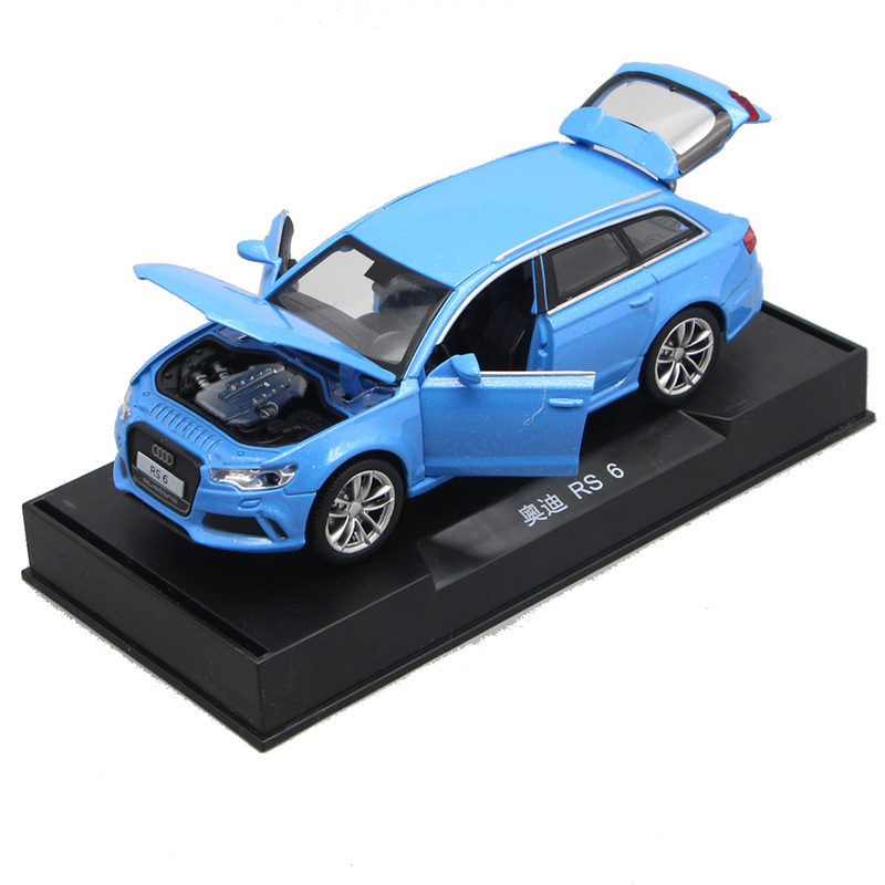 Gift birthday kid metal pull back toy diecast metal model boys toys model cars audi car collection ornaments hi