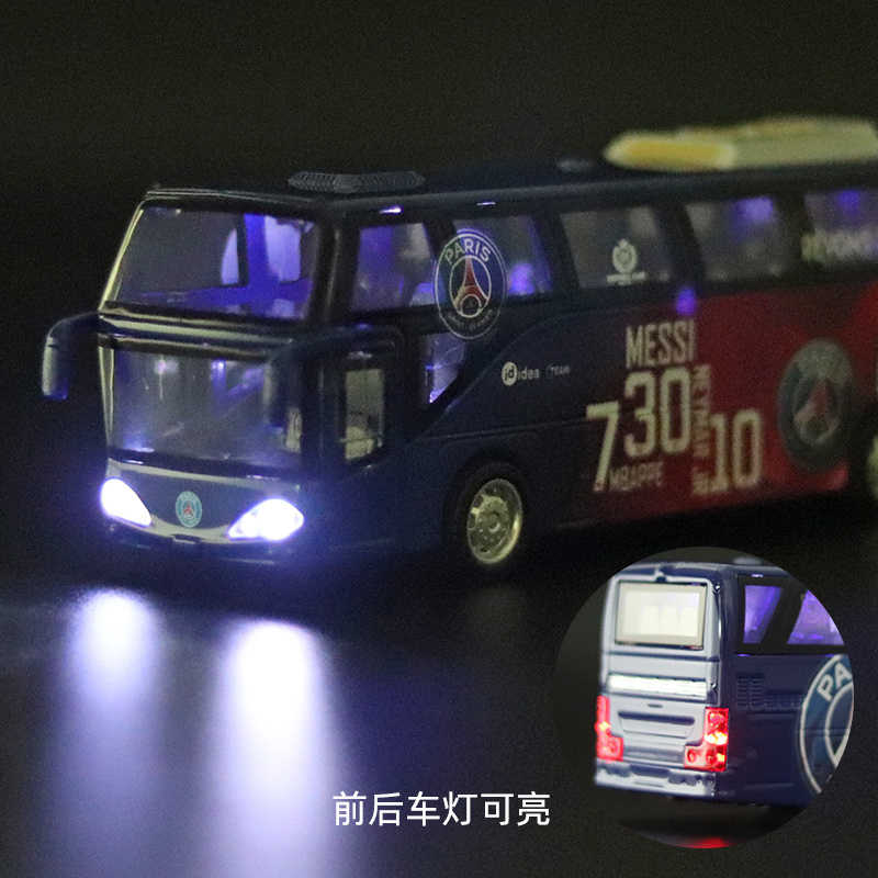 Paris Saint Germain Bus High Quality Diecast Cars Toy Bus Pull Back Car Birthday Party Gift For Children Toys Boys