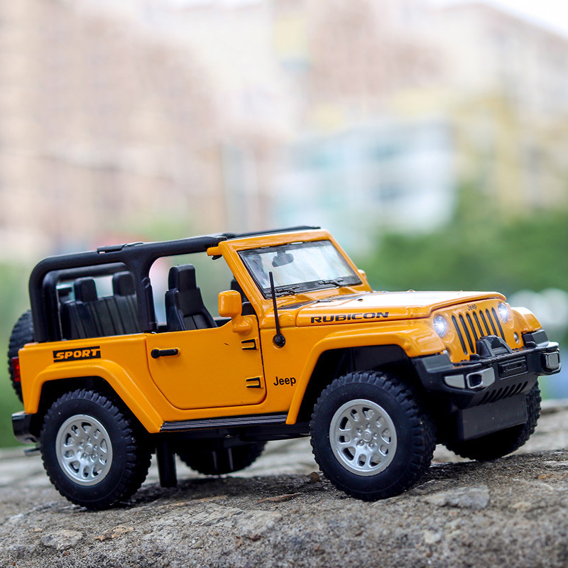 Kids gift ideas 1/32 diecast  toys  boys car decoration toy high quality pull back diecast Wrangler model car hi