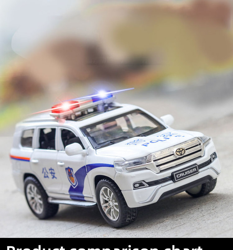 toyota model  police car toy  for boys diecast model car toy gift for kids pull back toy car hi