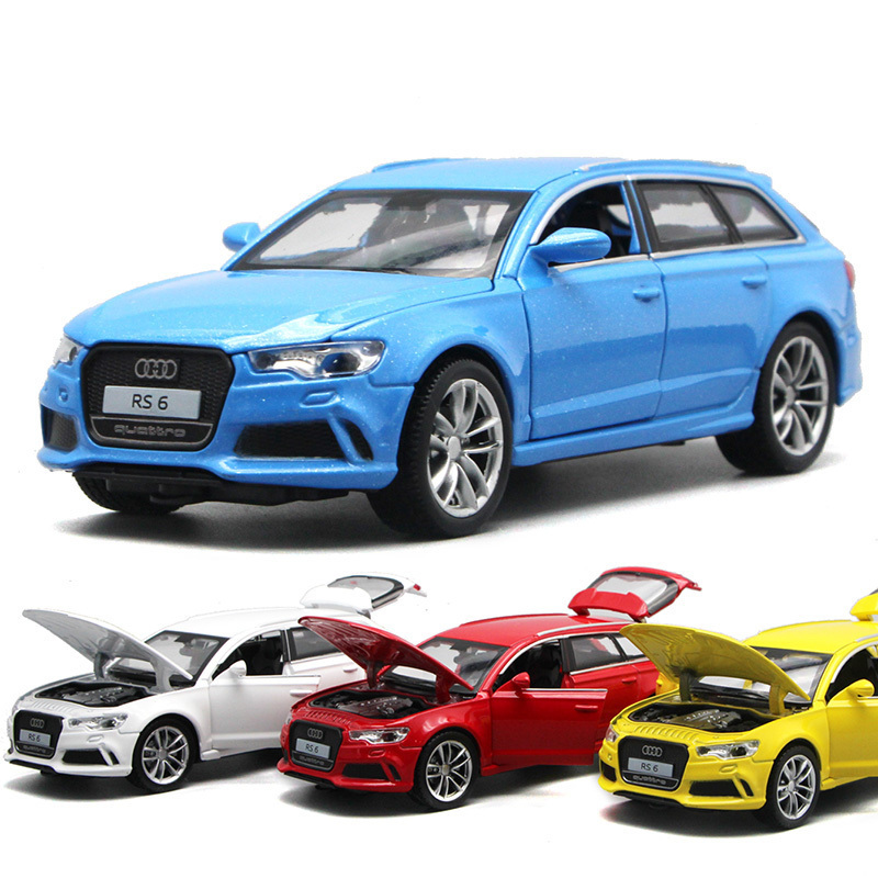 Gift birthday kid metal pull back toy diecast metal model boys toys model cars audi car collection ornaments hi