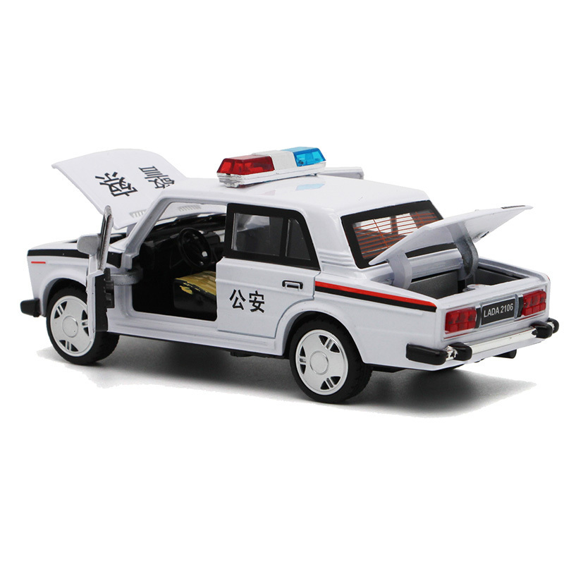 Toys for boys gift birthday kidpull back car alloy diecast police car model diecast classic lada cars hi