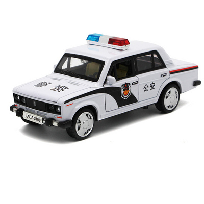 Toys for boys gift birthday kidpull back car alloy diecast police car model diecast classic lada cars hi