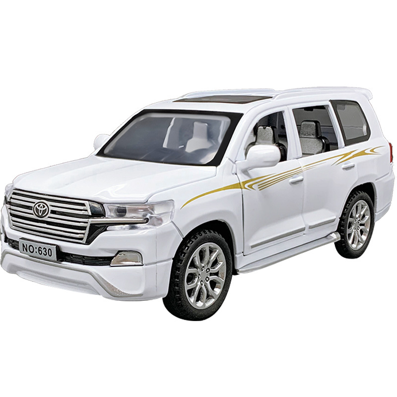 Car decoration toyota land cruiser model car diecast model metal pull back toy cars