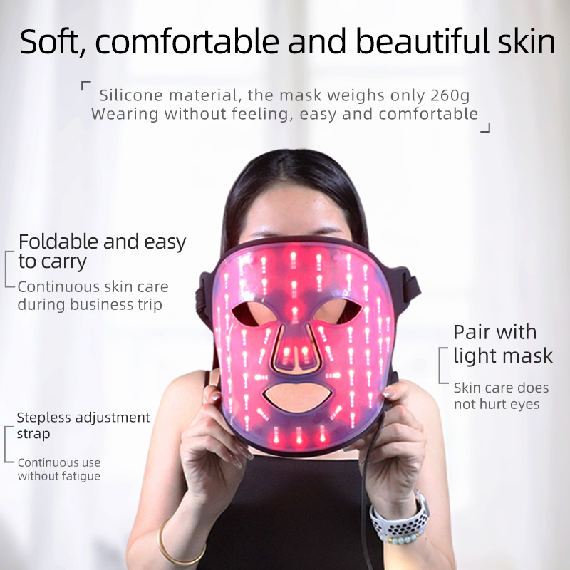 Wholesale 4 Color Soft Infrared Red Led Light Therapy SODOLUX Silicone Led Facial Light Therapy Mask