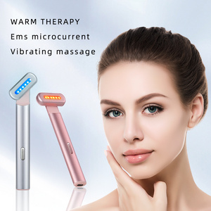 New 4 in 1 Facial Wand Magic Wand 650nm Anti-aging EMS Red Light Therapy Infrared Beauty Device Skincare Wand Tool