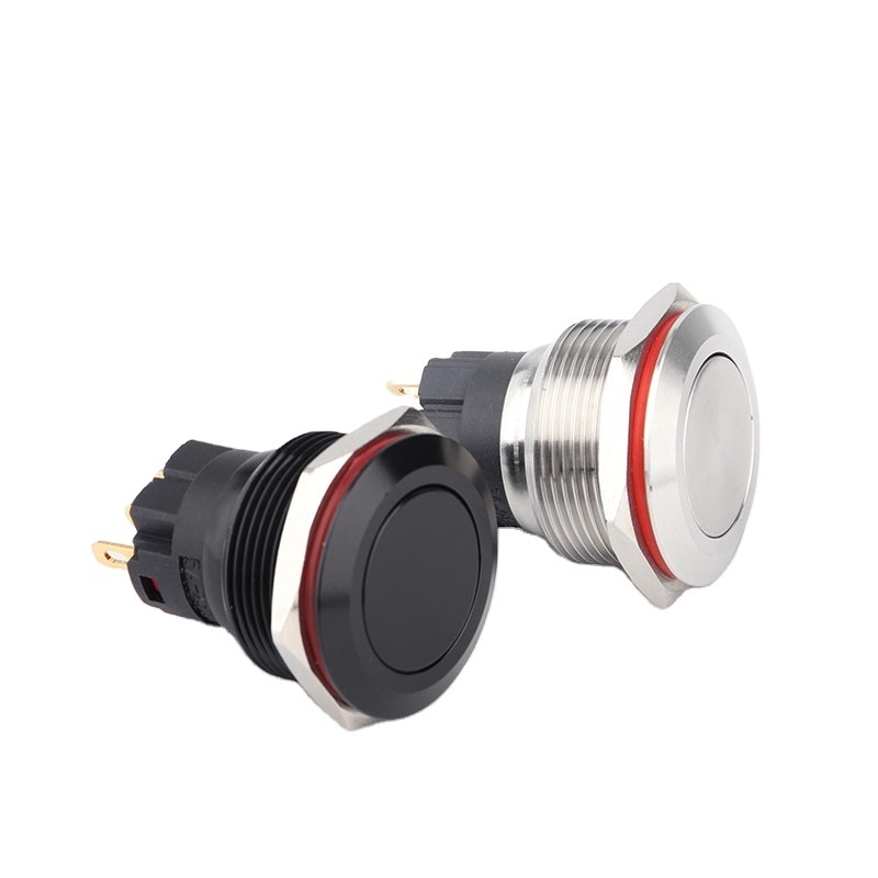 22MM waterproof ip67 push button without led on off metal push button switch remote control