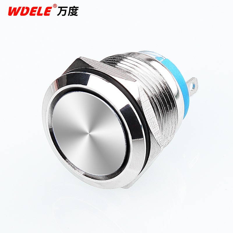 19mm 10A high power mechanical metal push with ring LED power supply button switch remote control