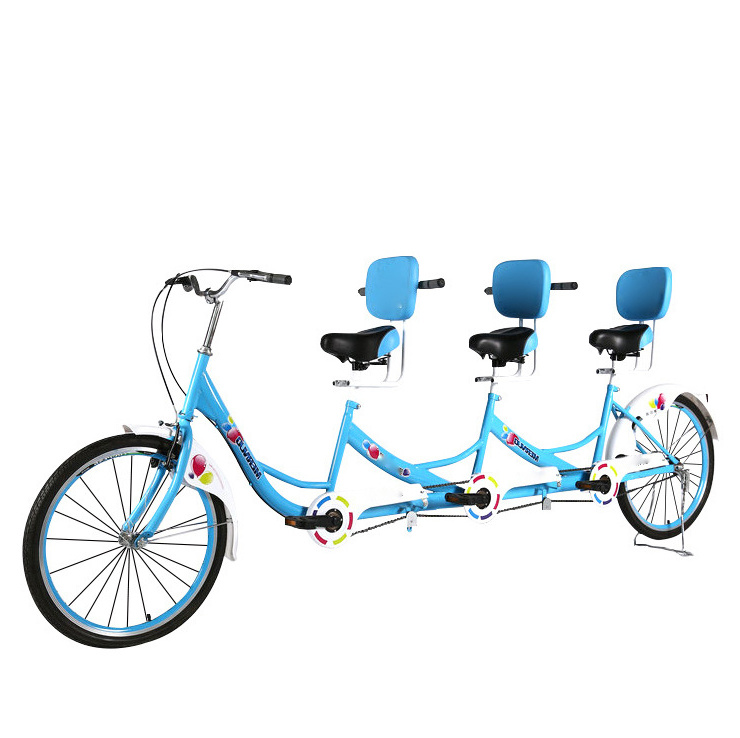 Sightseeing tourist recreational vehicles adult 3 4 person 24 26 inch beach cruiser tandem bike for adults