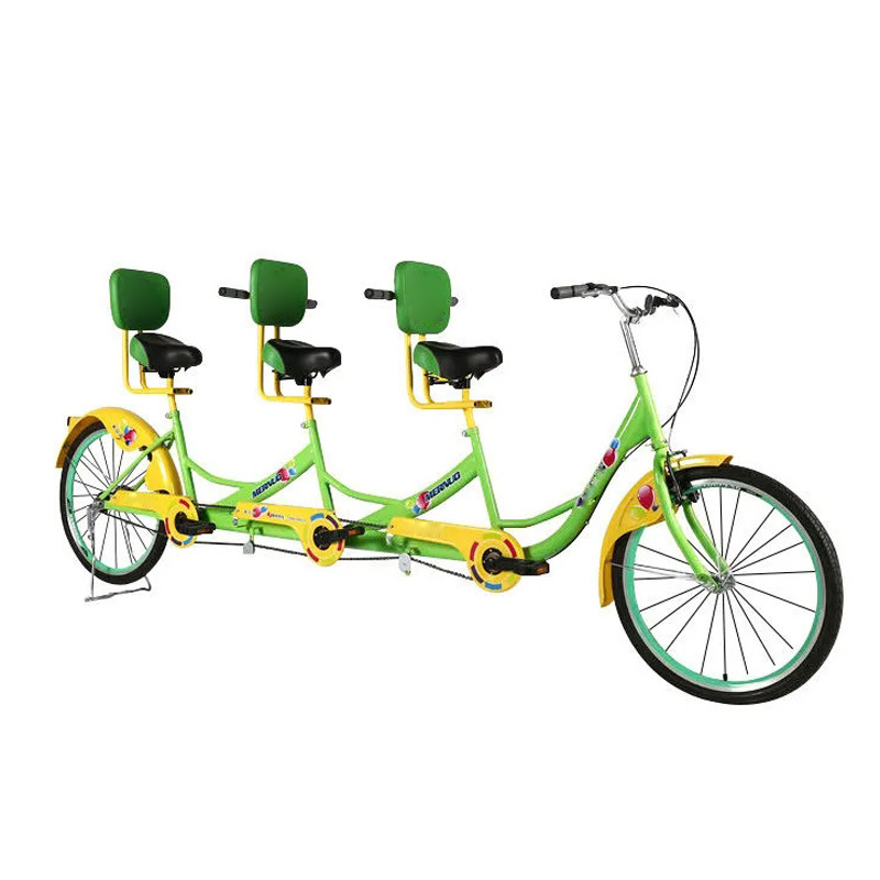 Sightseeing tourist recreational vehicles adult 3 4 person 24 26 inch beach cruiser tandem bike for adults