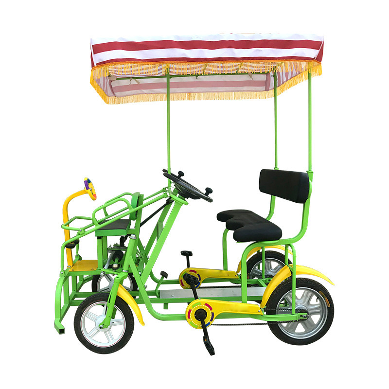 Four Wheel sightseeing tandem bicycle tourist and recreational vehicles adult 2 4 6 8 person tandem bike