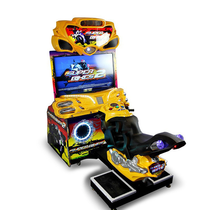 Coin operated games card payment system moto gp simulator arcade racing car game machine for shopping mall