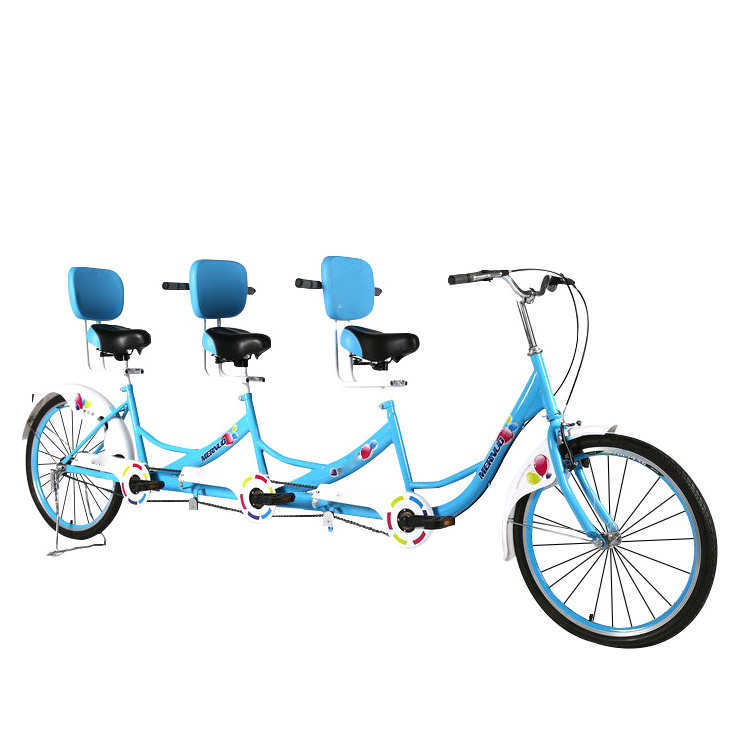 Sightseeing tourist recreational vehicles adult 3 4 person 24 26 inch beach cruiser tandem bike for adults