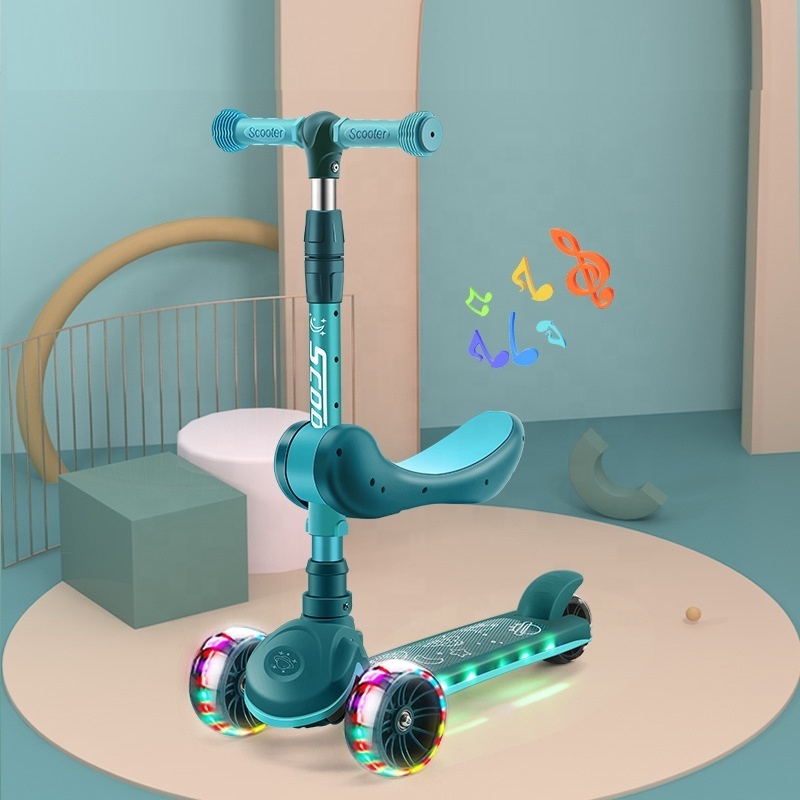 Kick kids scooters scooter for children 3 wheel three-wheel scooter cooter for children kids with rubber wheels