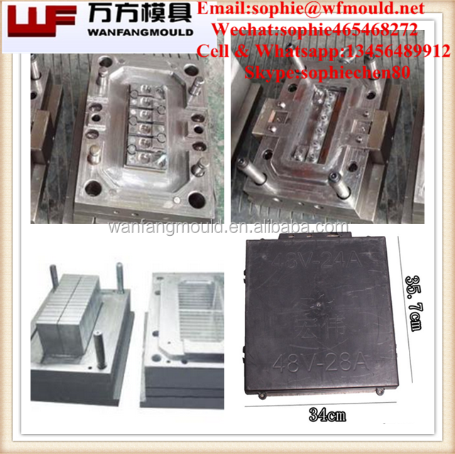 Zhejiang taizhou plastic injection mould for car battery case/shell/box/container mould