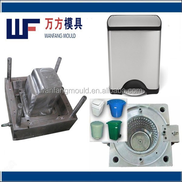 high quality plastic dustbin mould making/Fabrication de moules a dechets en plastique de haute qualite