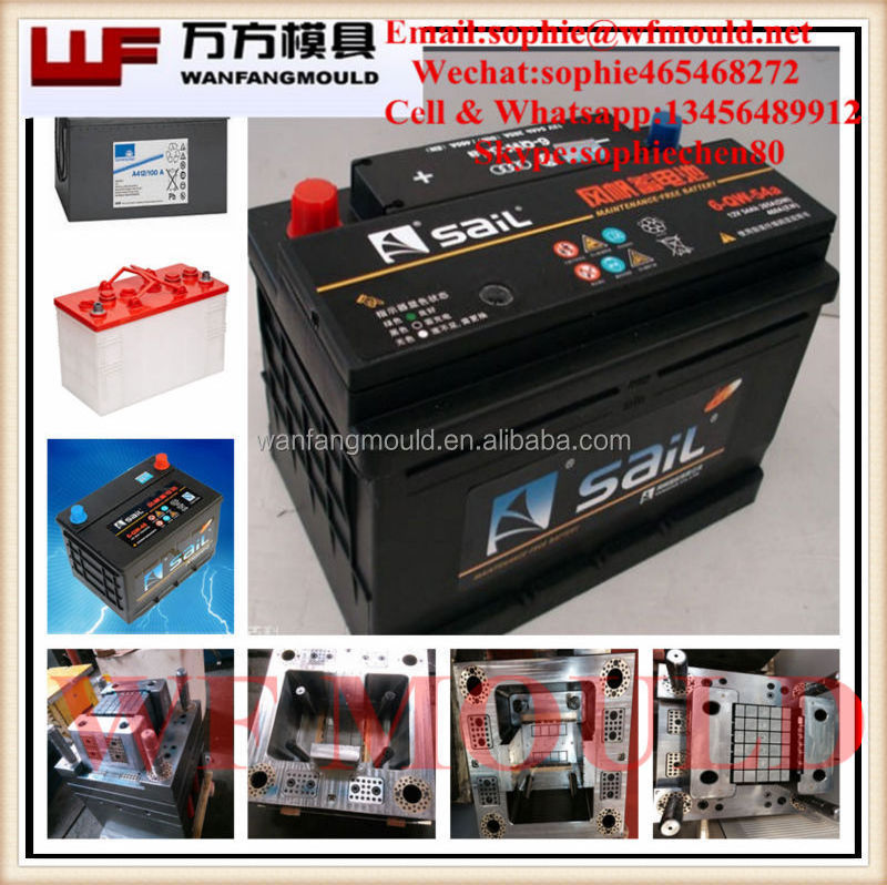 Zhejiang taizhou plastic injection mould for car battery case/shell/box/container mould