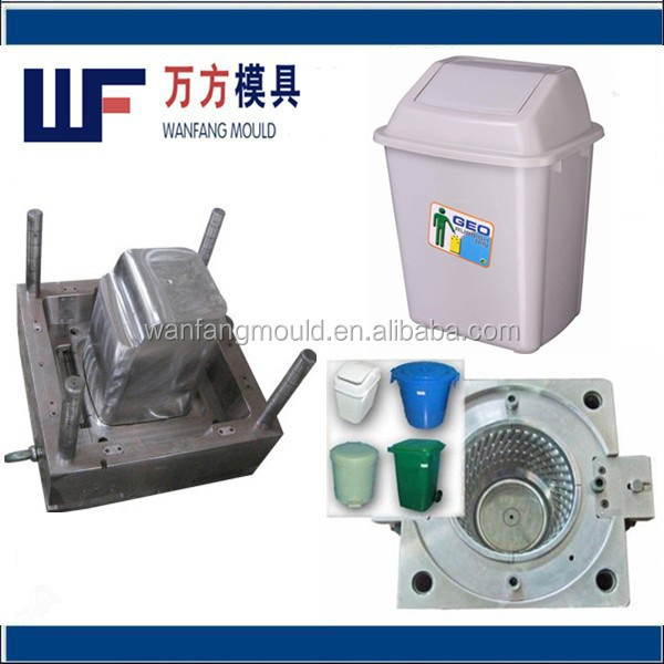 high quality plastic dustbin mould making/Fabrication de moules a dechets en plastique de haute qualite