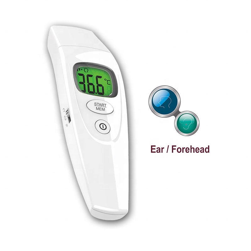 High quality LCD Display Infrared Digital Clinical Fever Forehead and Ear Baby Thermometer