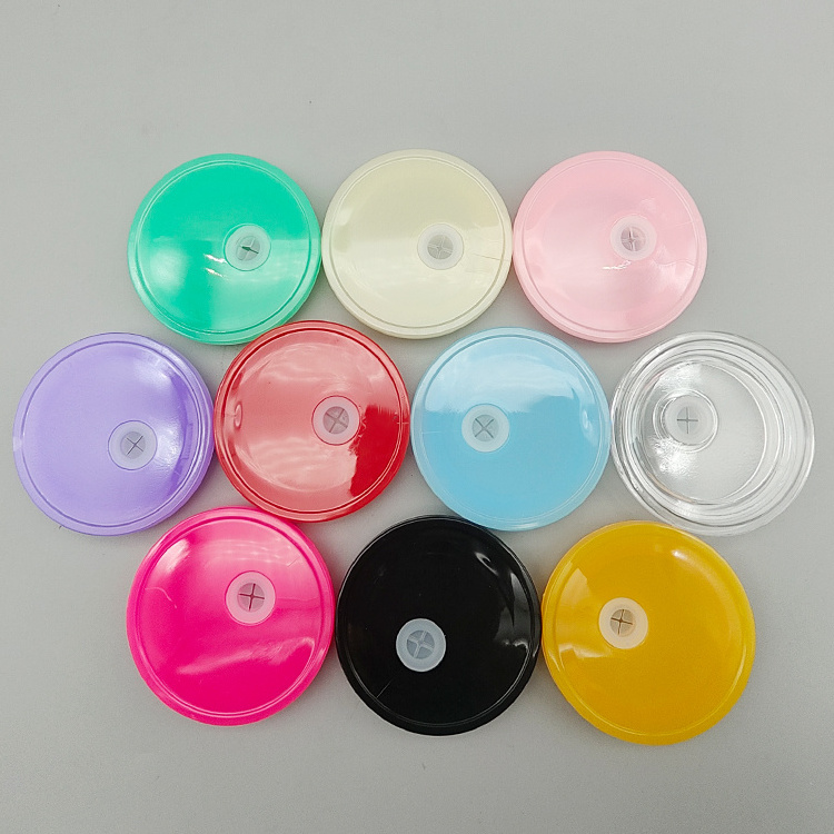 Wholesale Ready To Ship BPA Free Reusable Replacement Colorful Jelly PP Plastic Acrylic Lids for 16oz 20oz Glass Beer Can Cups