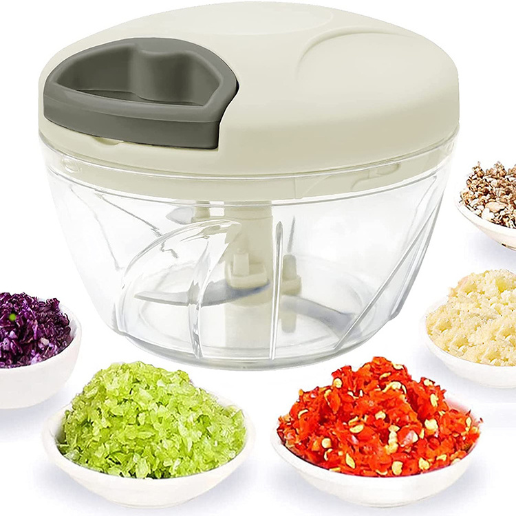 Hot Selling 500ml Small White Potato Garlic Fruit Salad Kitchen Processor Manual Vegetable Chopper for Food Processing