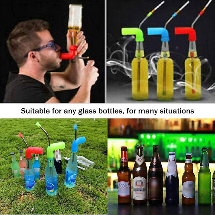 High Quality Green Red Plastic Custom Family Party Beer Snorkel Adapter Set for Beer Drinking Games