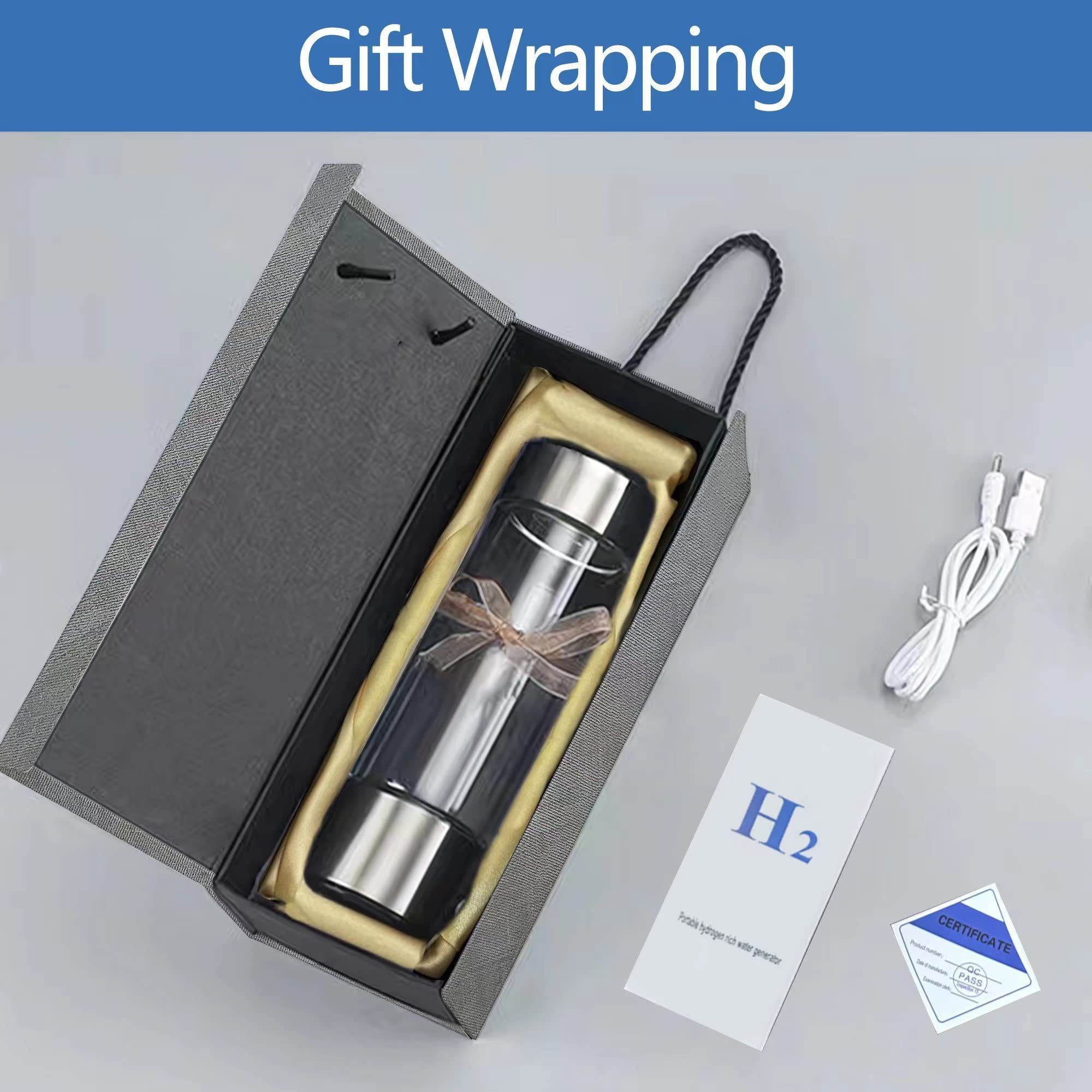 Wholesale Best Selling SPE PEM USB Rechargeable Portable H2 Rich Hydrogen Generator Glass Water Thermos Bottle for Gifts