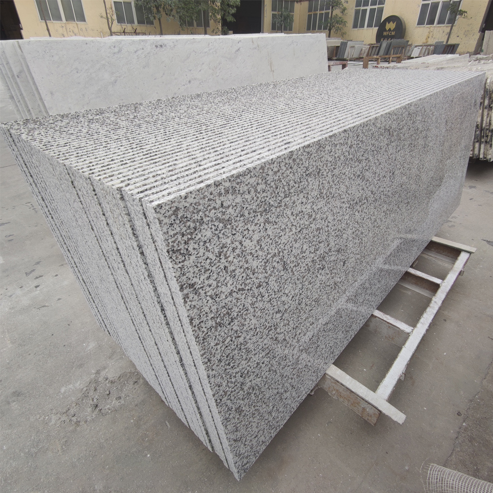 WFCM 2020 USA Most Hot Selling White Chinese Granite Slab Tiles Price Cheap Losas De Granito