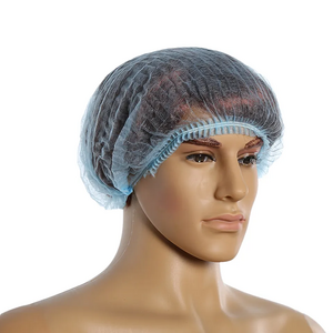 Disposable non woven double elastic surgical mob cap / medical clip cap / non-woven head bouffant cap