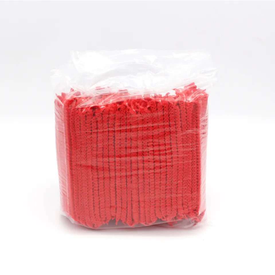 Disposable non woven double elastic surgical mob cap / medical clip cap / non-woven head bouffant cap