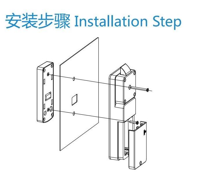 Intelligent electronic password locker RFID cabinet locker lock with touch screen