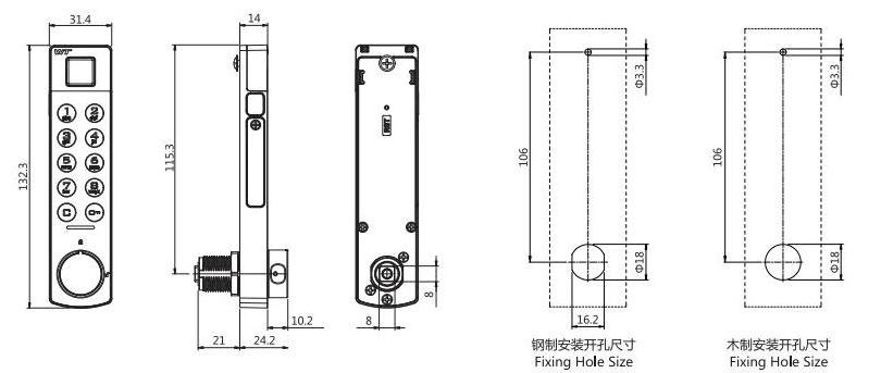 High quality black intelligent fingerprint password digital door lock biometric electronic Smart lock