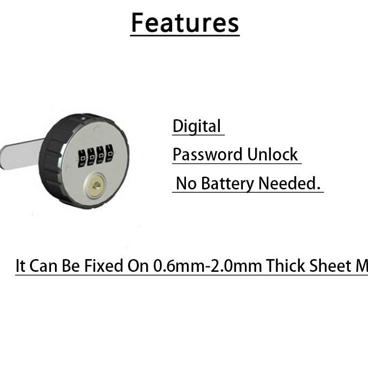 Electronic Built-in Locker Lock Digit Combination Cam Lock Mailbox Cabinet 4 Digits Combination Lock