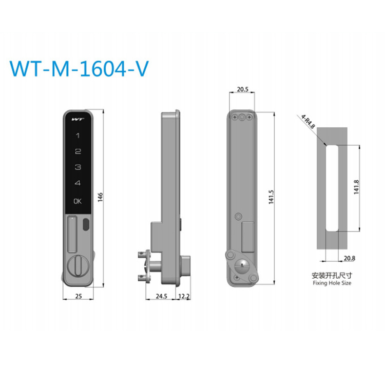 M-1604V Smart Electrical Password Storage Locker cabinet lock sauna locker lock for gyms