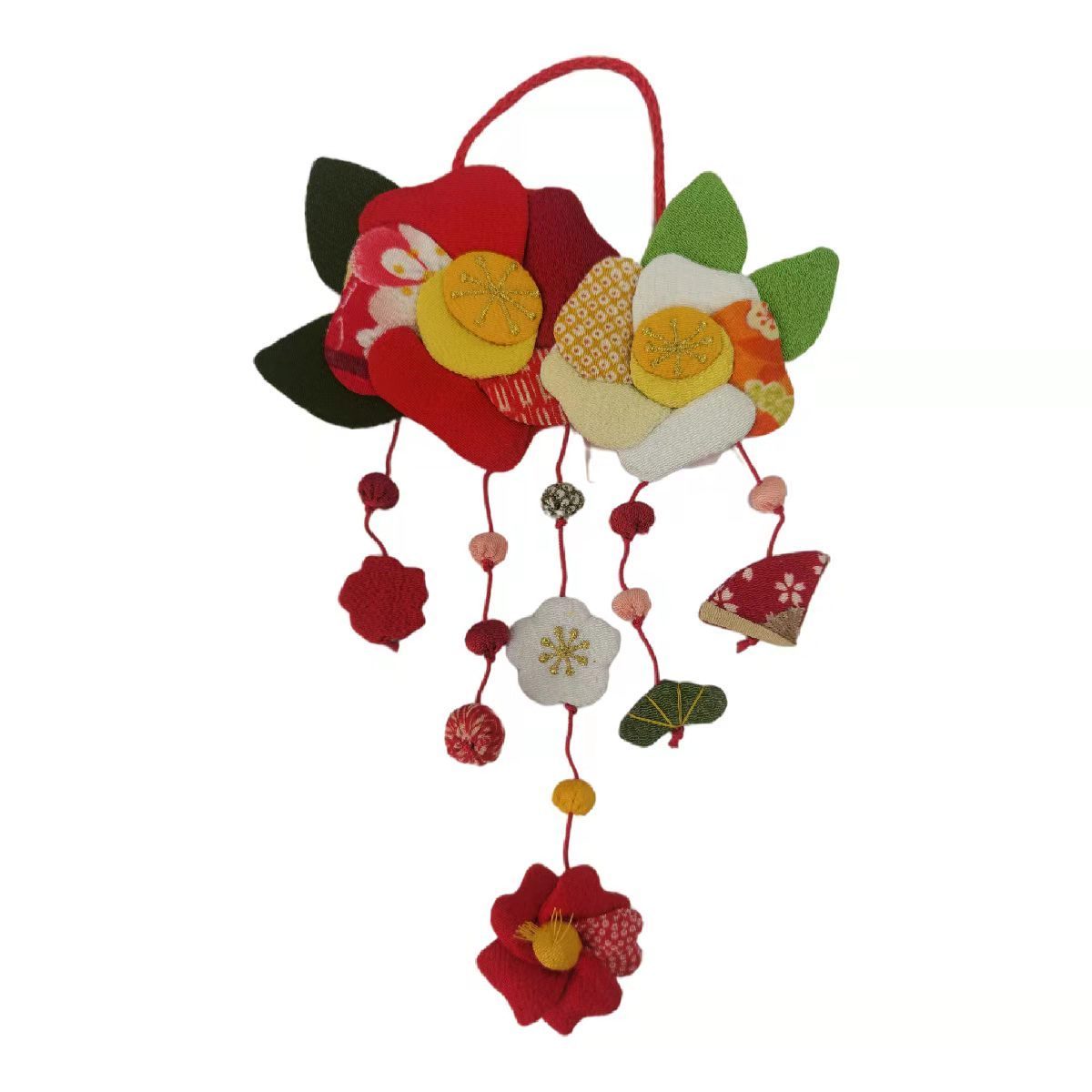 Good Quality Handmade Japanese Hanging Toys Flower Art Wall Decoration Fabric For Home Decoration