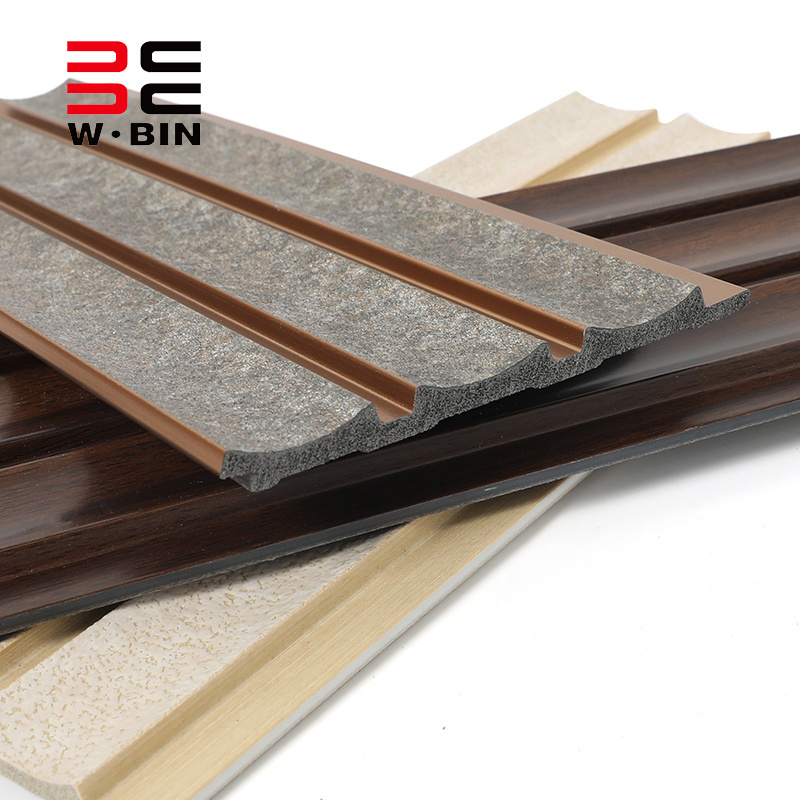 Wangbin OEM factory price charcoal decorative waterproof modern garage slot wall molding panels